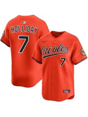 Youths Kids Jackson Holliday 7 Orange Stitched Jersey
